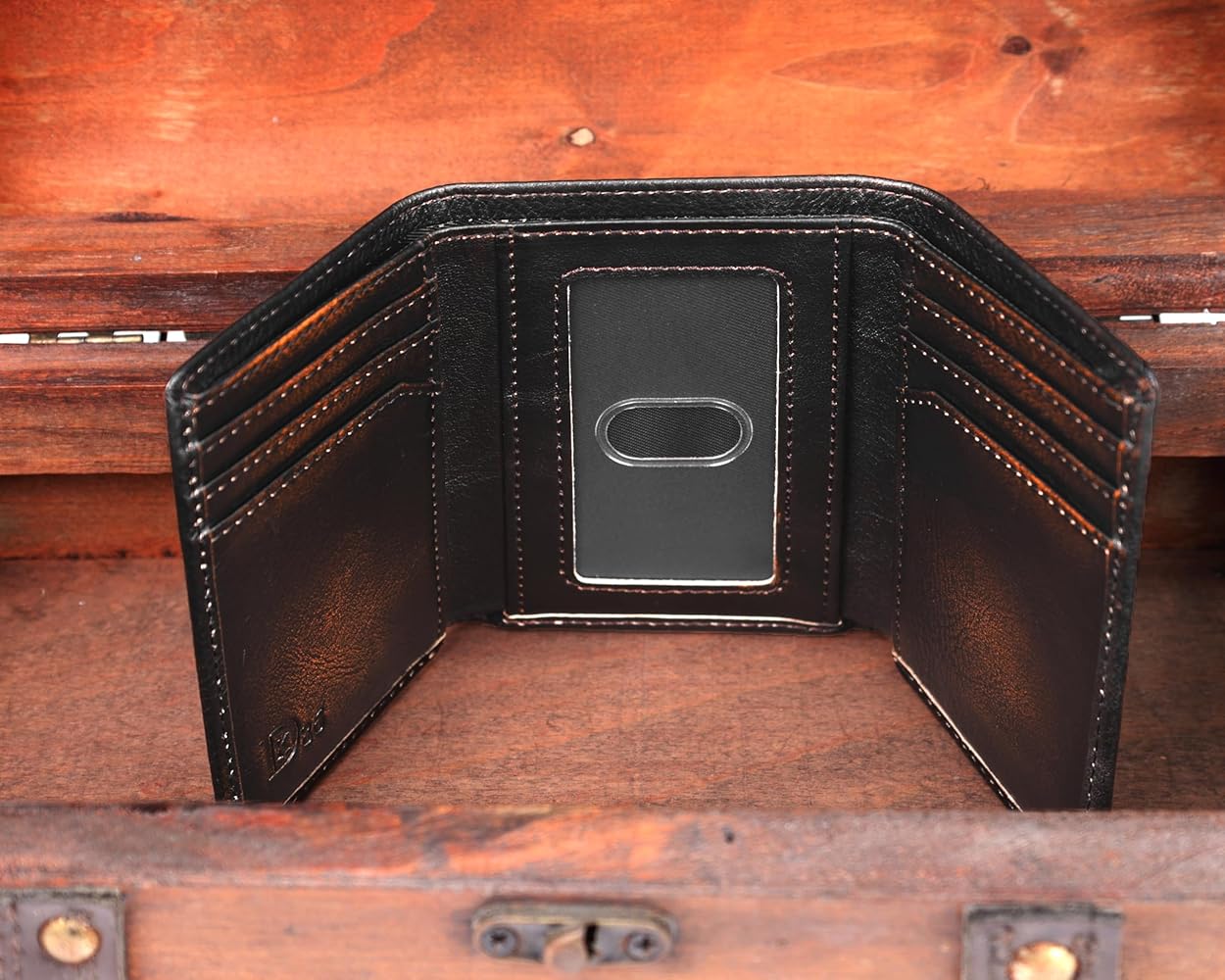 Amazon.com: DK86 Skull Trifold Wallets for Men Full Grain Leather